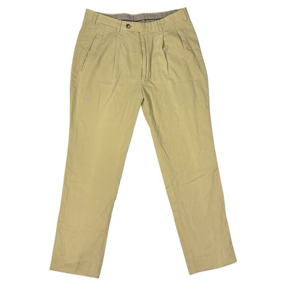 Ermenegildo Zegna Mens Soft Chino Pants Beige Luxury Designer Slacks Size 32 - Picture 1 of 7